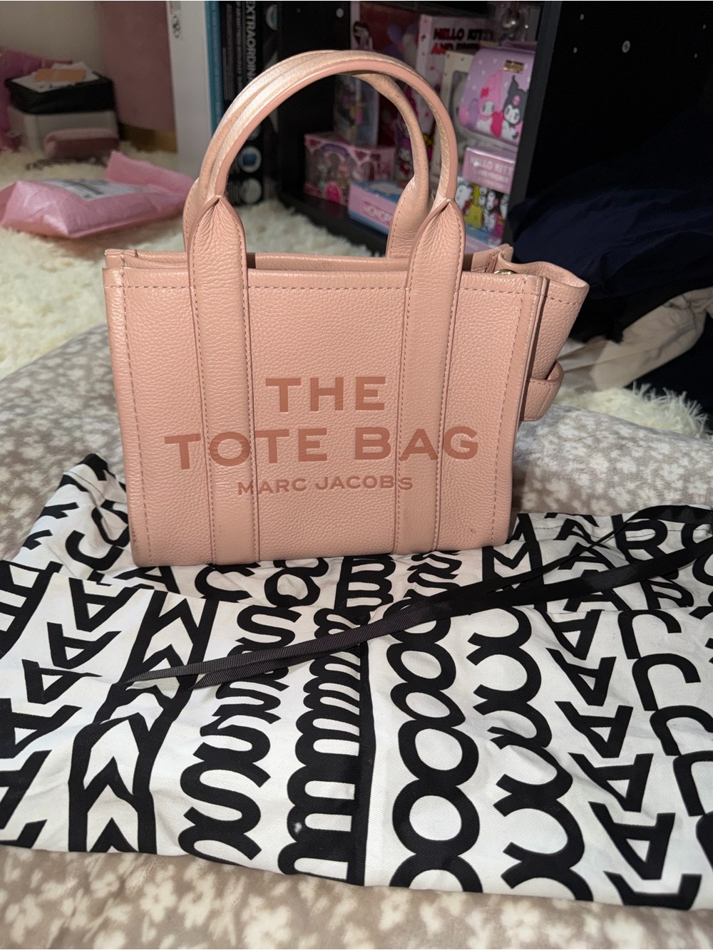 Marc Jacobs Pink The Tote Bag - Leather Tote - Picture 1 of 8